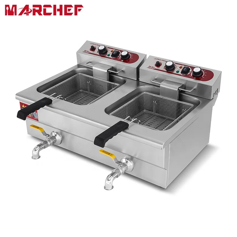 Глубокая фритюрница из нержавеющей стали, 14 л, сертификация CE