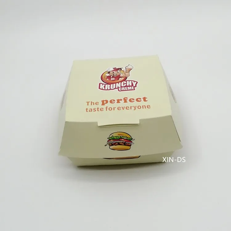 Custom printed paper burger box fast food packaging