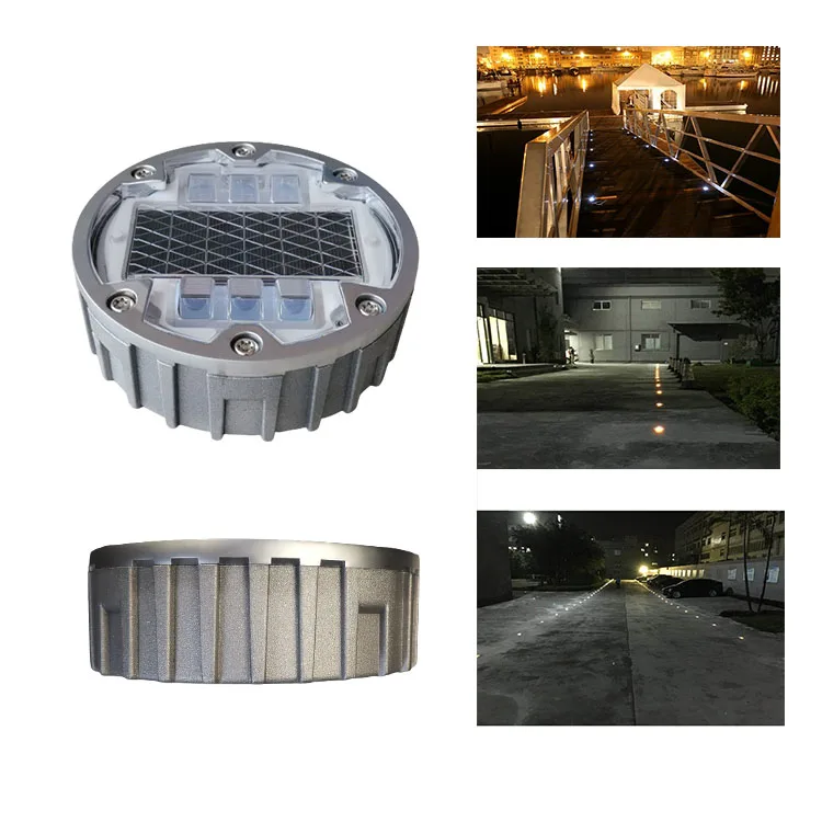 IL300 Embedded Solar Panel Round Road Stud LED Reflector Underground Pavement Marker Light for Driveway