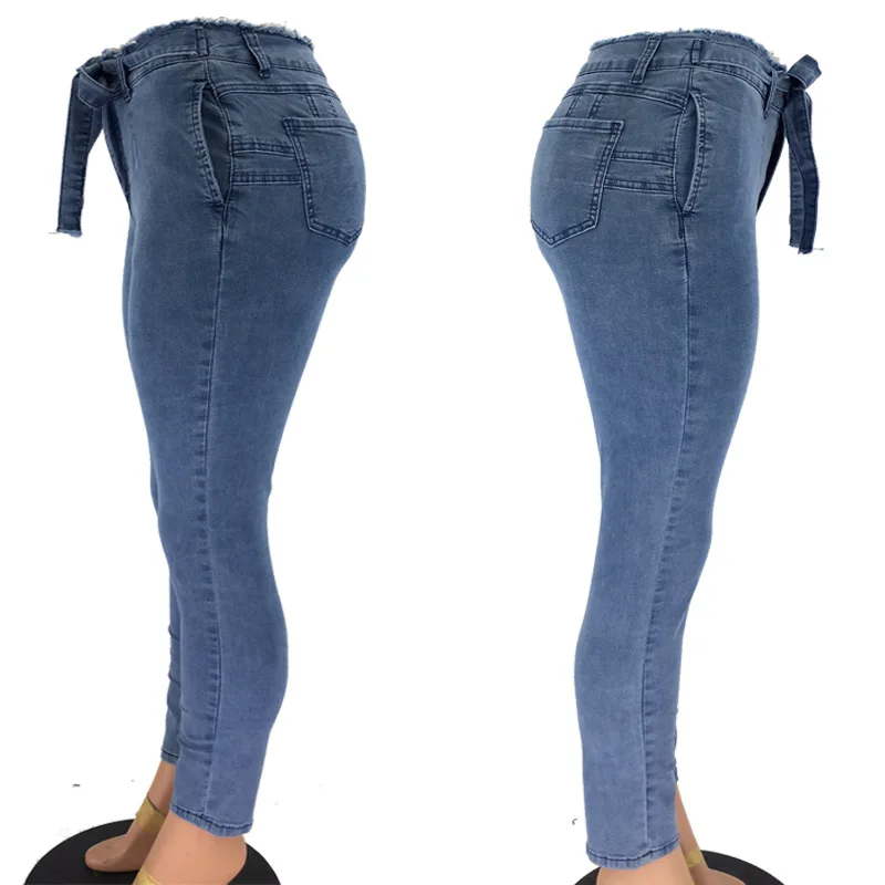 Odm Oem Fashion Jeans Women Jeans Damaged Tight Super Skinny Ripped ...