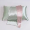 Verde chiaro e rosa tenue (federa singola)