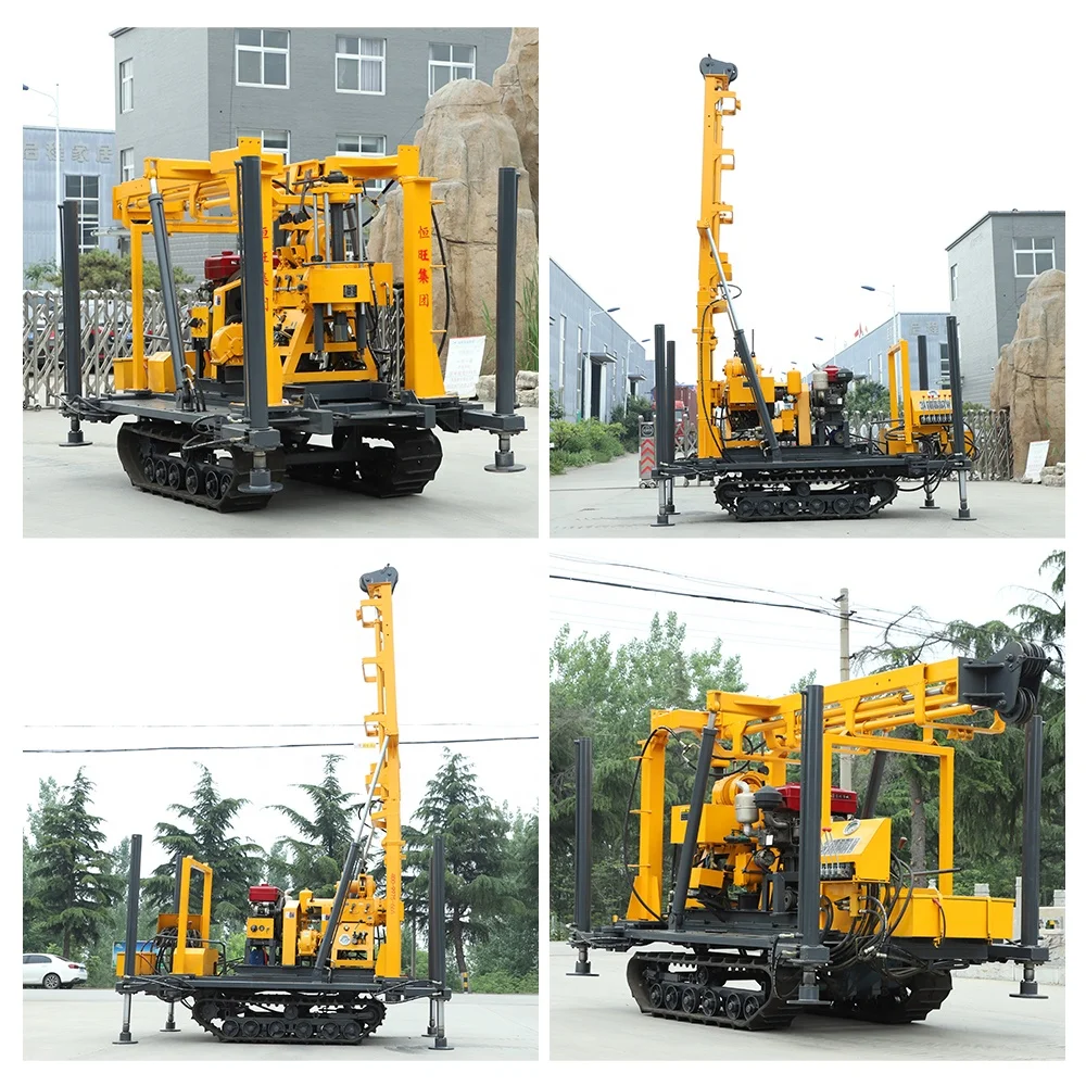 200 Meter Deep Crawler Spindle Hydraulic Rotary Drilling Rig