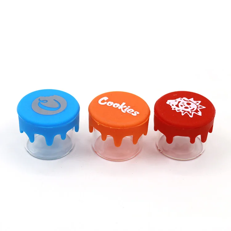 5ml  6ml 50ml clear Concentrate Jars Borosilicate Rosin Jar With Plastic Silicone Lid