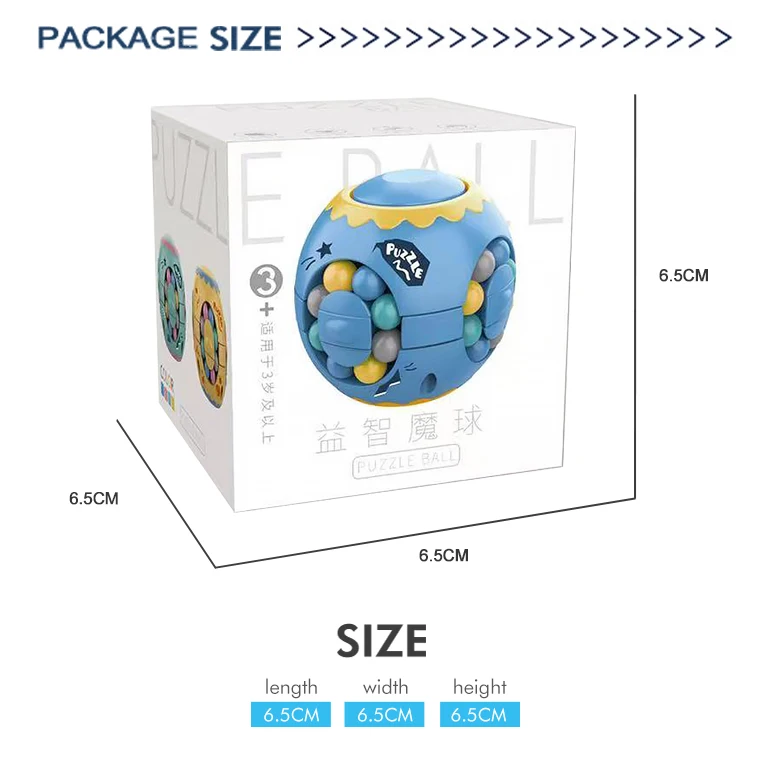 Creative educational stress reliever puzzle little magic bean, iq rotating ball fingertip top hamburger cube toy 2021