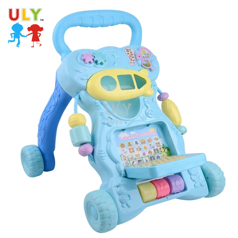 Customizable Musical Car Exercise Toddler Education Push Car Baby Walker Child Toddler Trolley With Study Machine for Kids