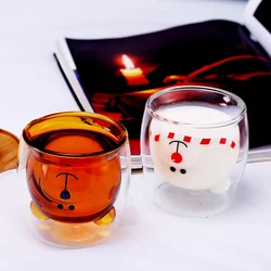 2022 Cartoon Cute Cat Bear Glass Mugs Tea Double Wall Glass Cups Water Cup Mugs Simons Cat Cup For Gift Sets
