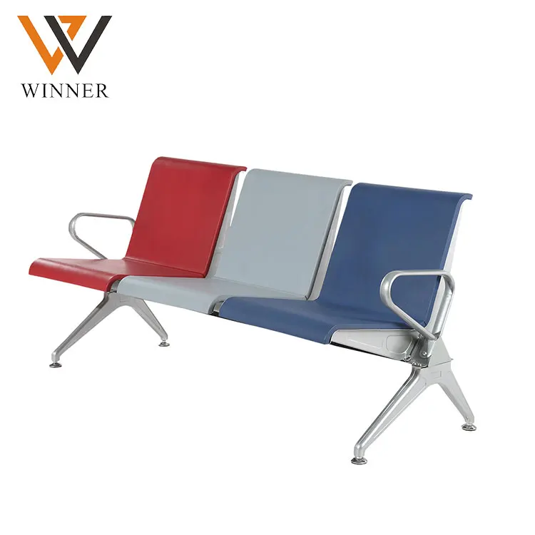 Modern Public 3 Seats Customer Salon Reception Waiting Area Furniture Chair for Hospital Salon