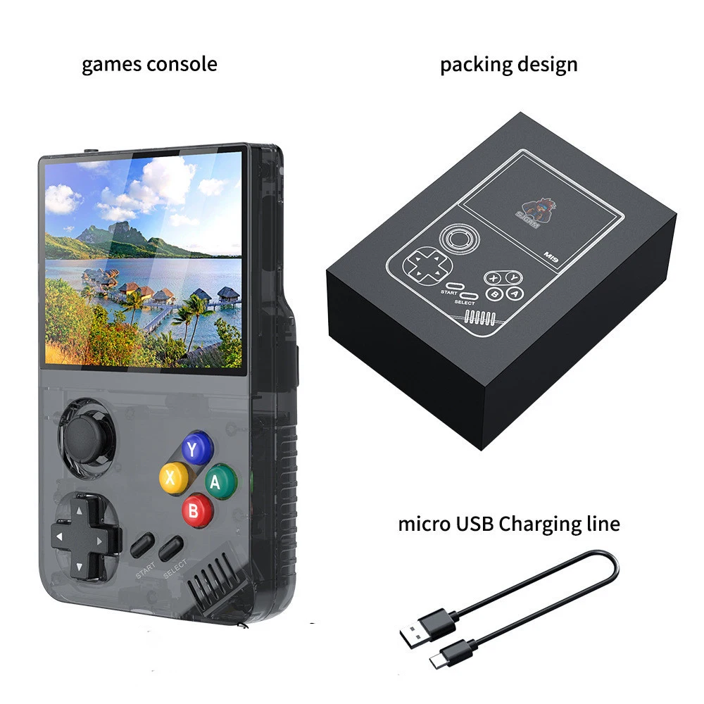 M19 Handheld Game Player  3.5 Inch LCD Screen HD output TV 15000 Games Classic Retro Portable Video Gaming console