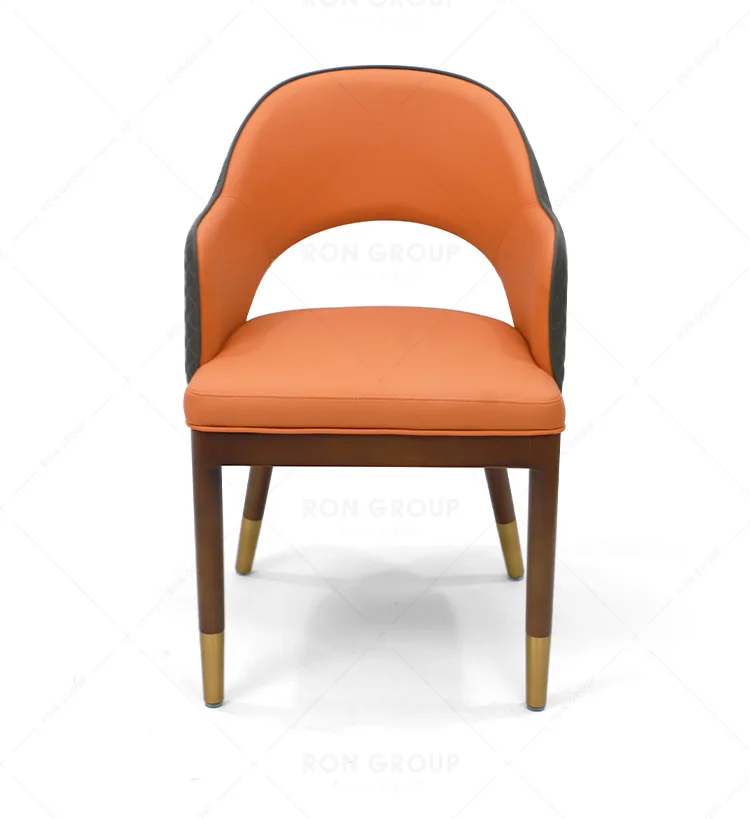 Contemporary Design White Wax Wood Dining Chairs with PU Leather Soft Pack Restaurant Hotel Use Living Room Bedroom Hall