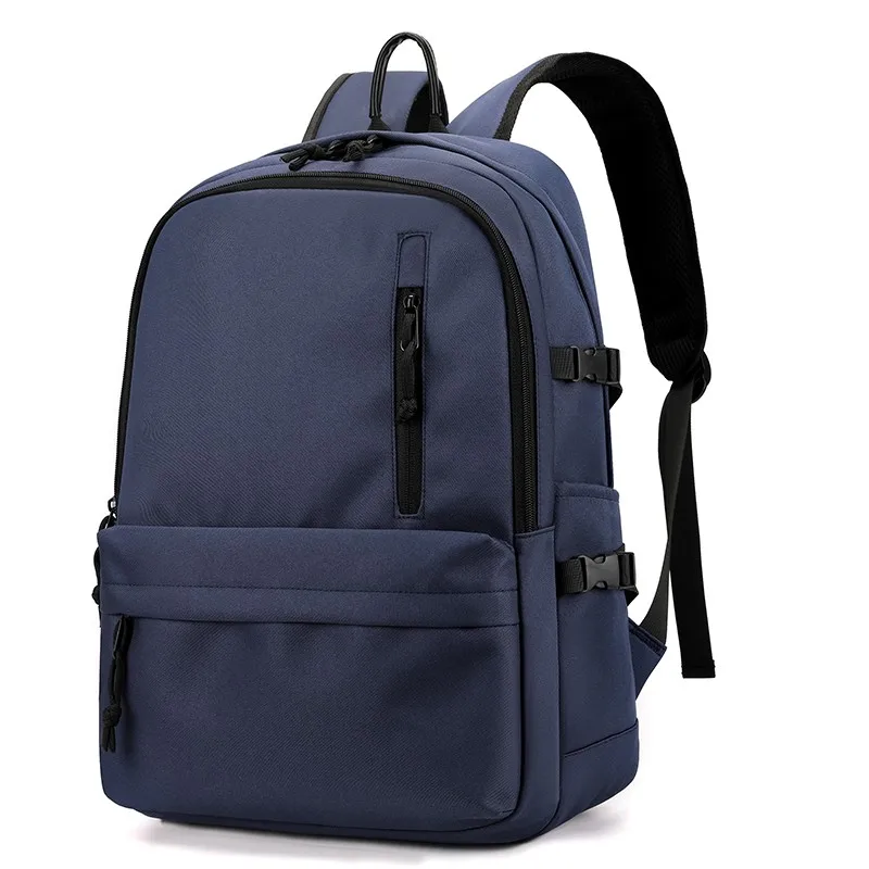 New Solid Color Simple Leisure Backpack Large Capacity Easy to Store School Bag Can Be Customized Computer Bag