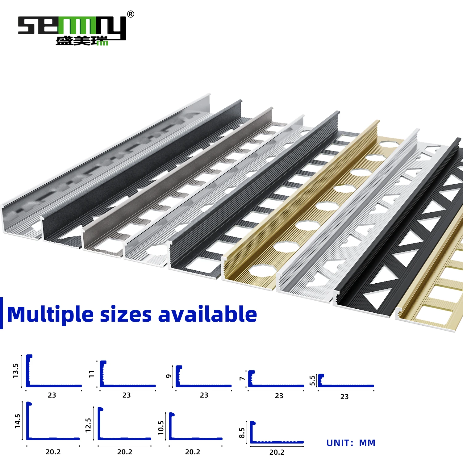 Tiling Trims for Wall L Lines Interior Cutting Floor Accessories Black Aluminum Profile Balcony Thin Tiles Tiling Trims
