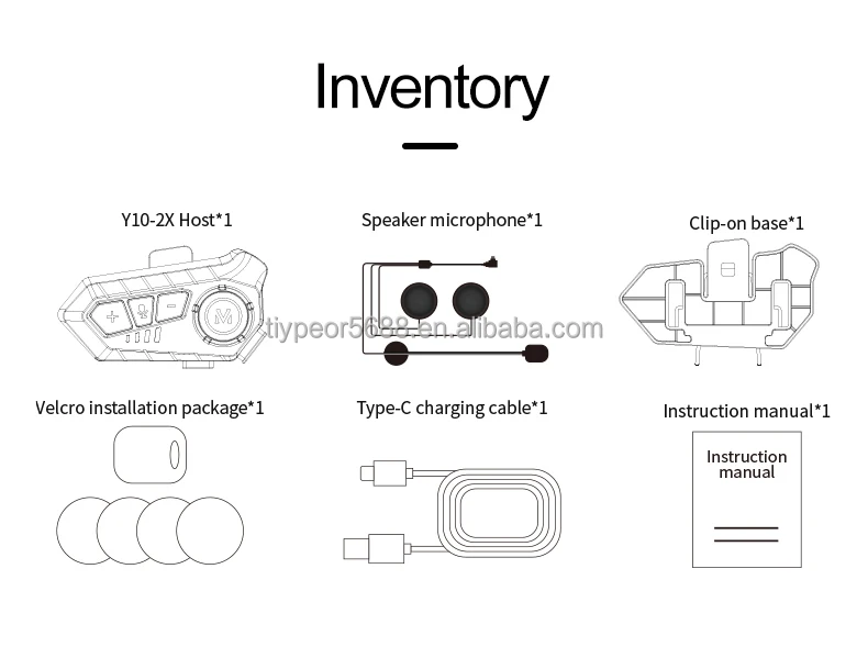 product tiypeor intercom for motorcycle helmet wireless handsfree headset stereo music speaker call control for motocross helmet-10