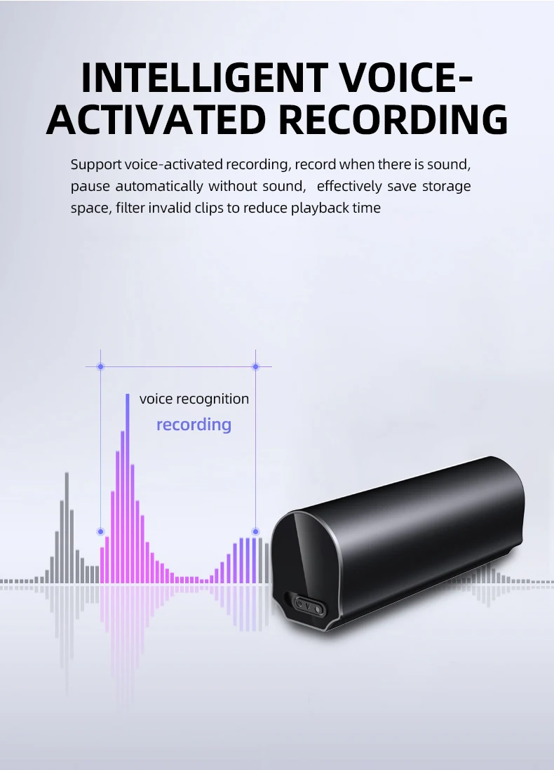Strong Mini Magnetic Voice Recorders Power Bank 500 Hours Voice Activated Recording Digital Voice Recorder  Audio Recording