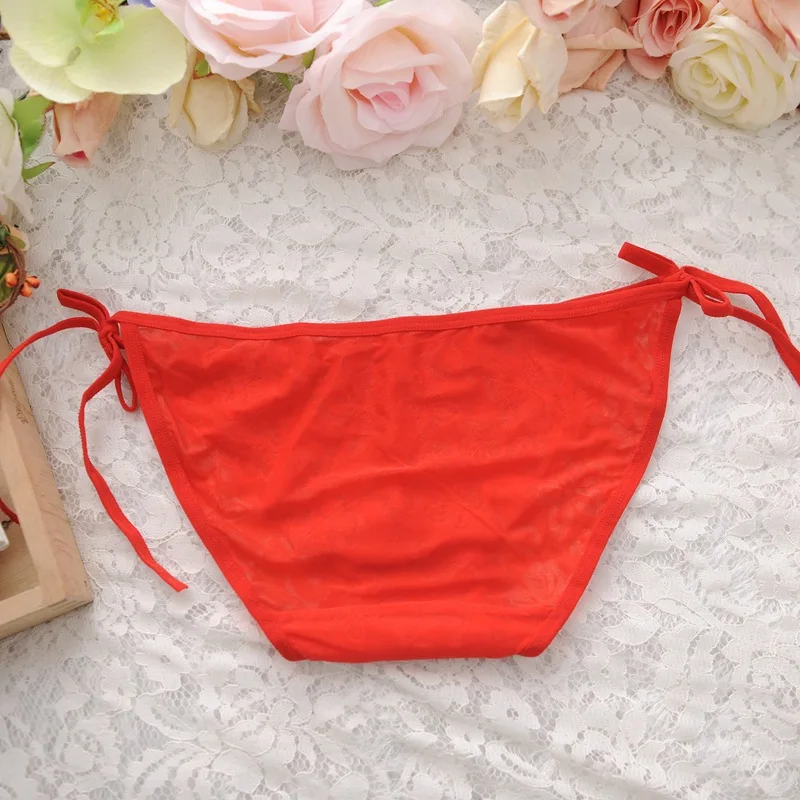Mini Tiny Cute Sexy Side Tie Panties - Low-Rise Lace G-String