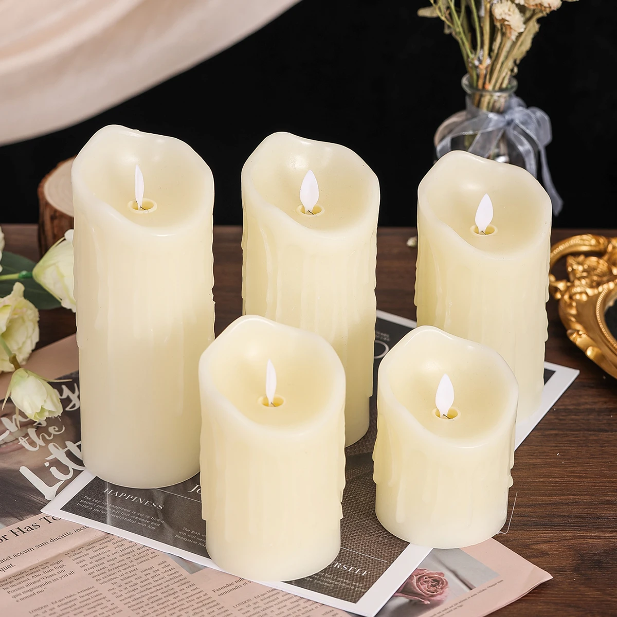 product paraffin tearing candle flameless led candle warm light festival party decoration lamp christmas home decor-29