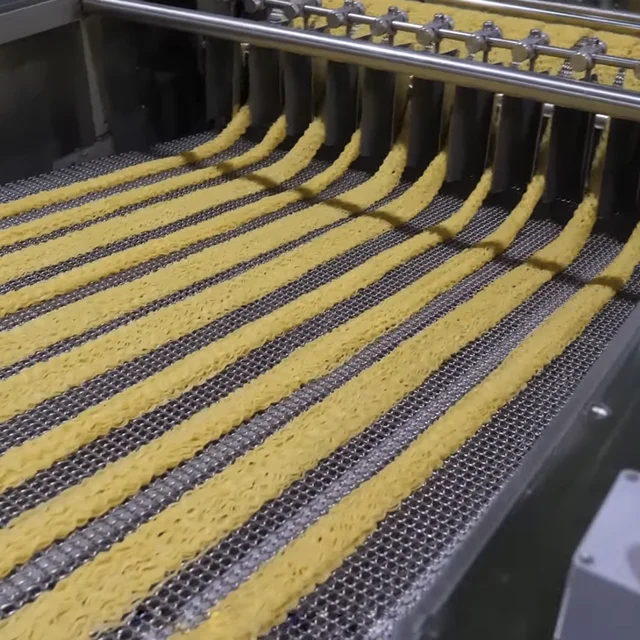 Stainless Steel Chain Conveyor Belt with Tsubaki Chain of Instant Noodle Steam Machine for Food Conveyor 5