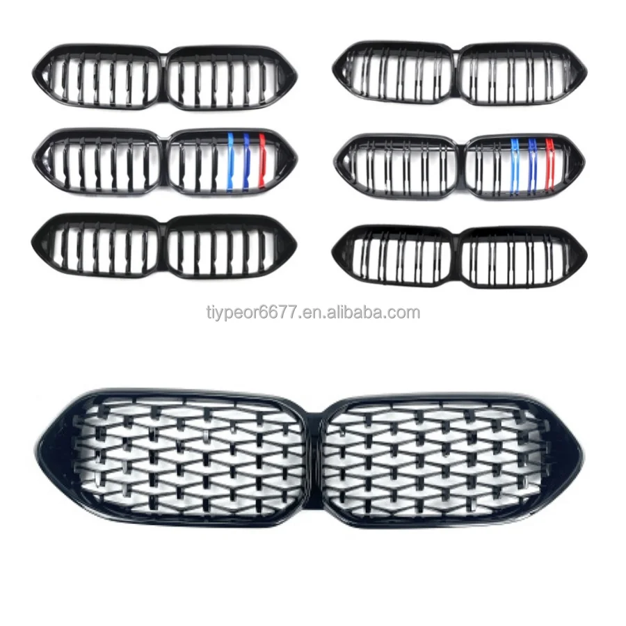 product tiypeor f44 diamond black front bumper grille mesh grill trim for bmw 2 series f44 2020   2023-2