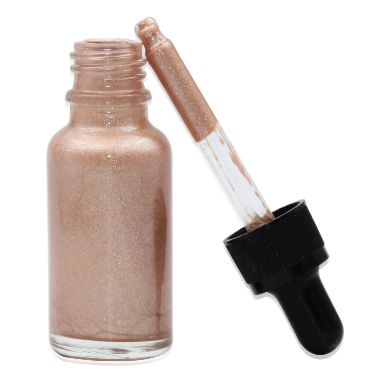 Лидер продаж, флакон с капельницей, индивидуальный Хайлайтер для тела, простой в использовании, жидкий, Осветляющий, мерцающий Хайлайтер для лица