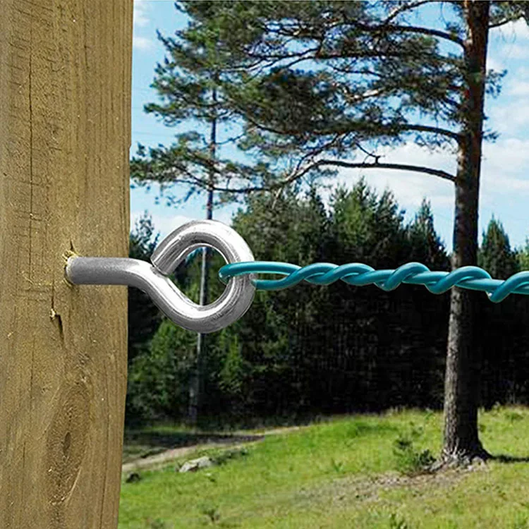 Wooden Round Head Metal Eye Bolt Heavy Duty Black Larger Hanging Screw Hook Eye Hooks Screw