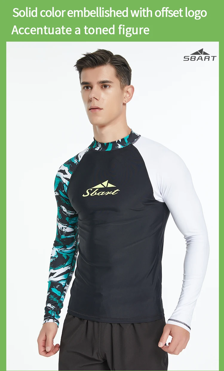 Custom Sublimation Printing Surf Clothes Long Sleeve Rashguard Quick Dry Breathable Men's Rashie UPF50+ Rash Guard For Men