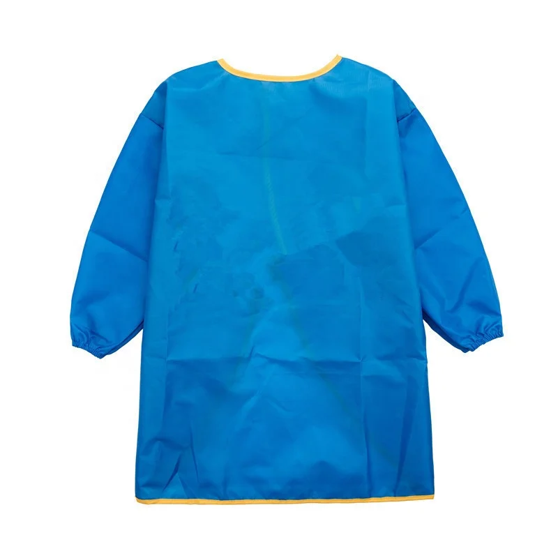 Wholesale Plain Kids Art Smock Toddler Children Painting Apron Waterproof Painting Smocks for Children of 6 Colors