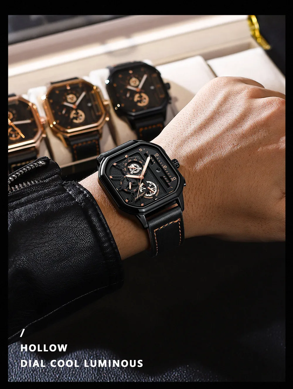 POEDAGAR Watch - Luxury Casual Men's Watch with Chronograph