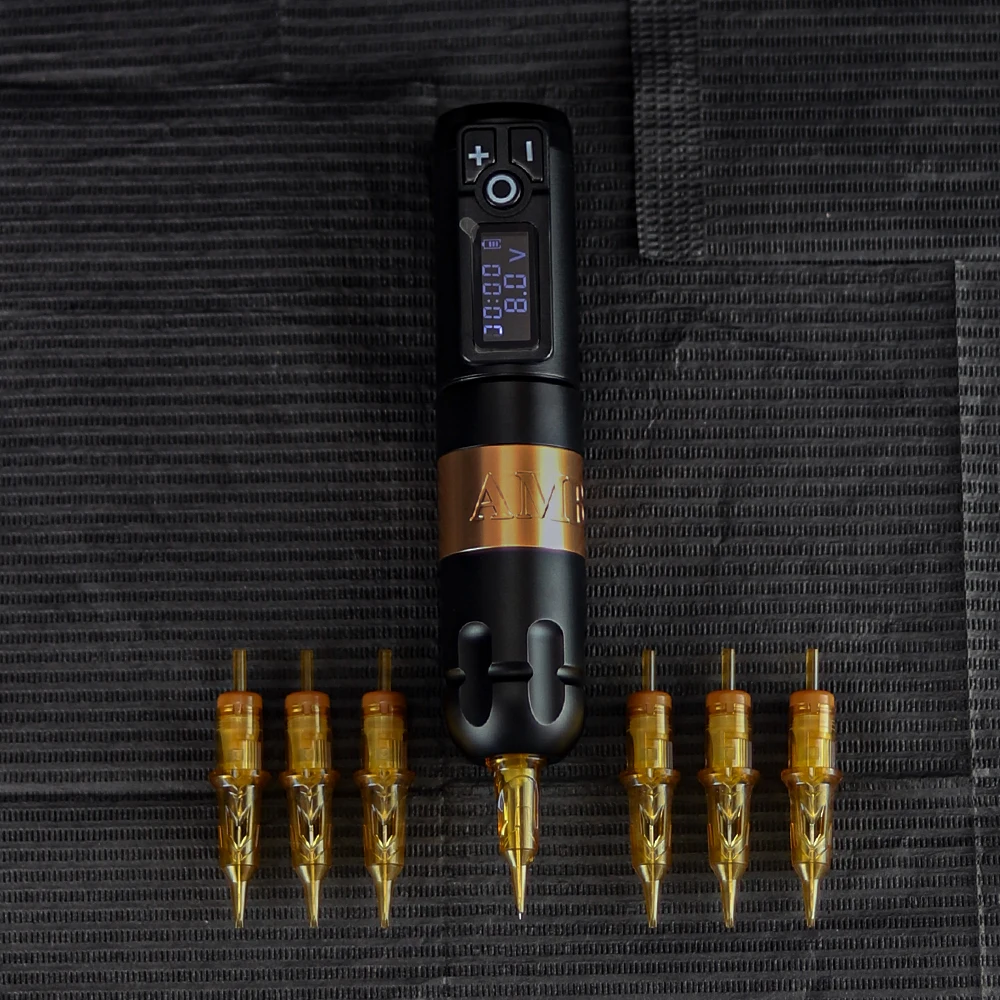 Ambition 20pcs 0.25mm 0.3mm 0.35mm Gold Rl M1 Rm Rs Tattoo Needles