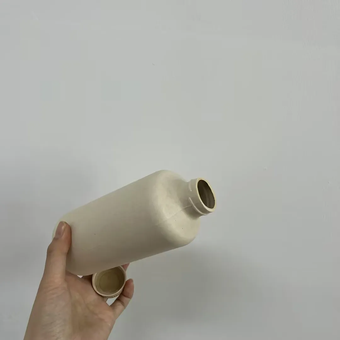 Customized Disposable Sugarcane Bagasse Pulp Compostable Biodegradable Bottle Cosmetic with Lid