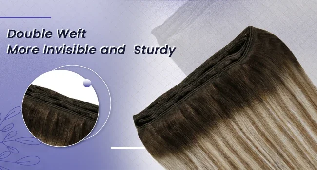 LaaVoo Human Hair Weft Sew in Hair Extensions Brazilian Hair 100G 14-24inch Bundle Weave Real Hair_voghion.com