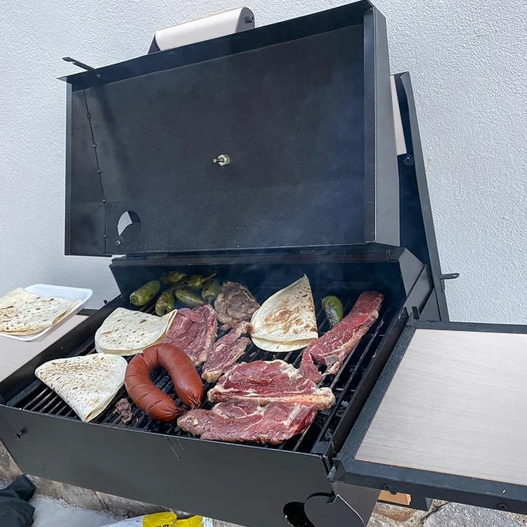Portatile pieghevole barbecue Grill stufe campeggio all'aperto Picnic in acciaio inox staccabile casa carbone legna da ardere BBQ stufa utensili  15