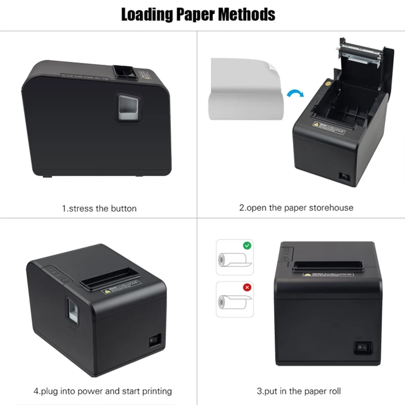 80 mm Receipt Quick Print Printer for Small Business POS Machine Impresora Terminal Portatil Payment Voucher Printing