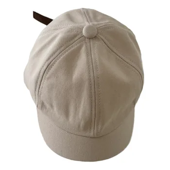 Spring  Autumn Wholesale New Fashionable Solid-color Simple and Small-brimmed Children's Baseball Caps  Korean Style Baby Hats