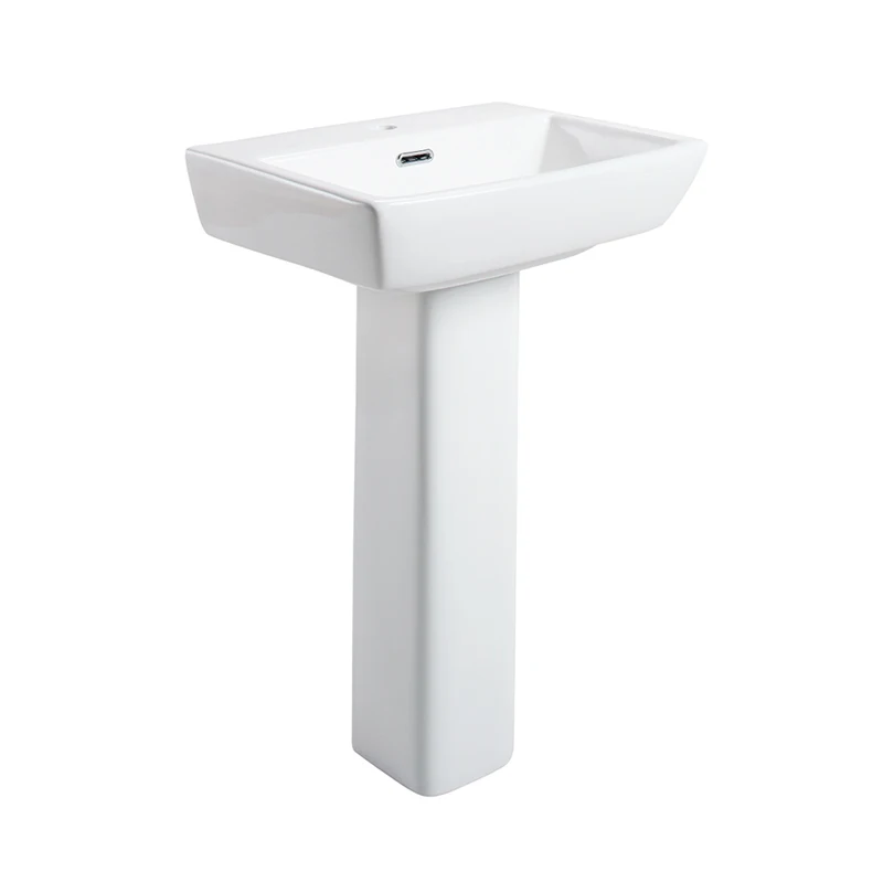 Various Specifications Wash Hand Basin Pedestal Free Standing Basin Lavatory Sink Ceramic Shampoo Rectangular New Wash Basin
