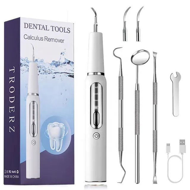 Ultrasonic Tooth ecleaning kit electric dental scaler for pet adult remove tartar calculus teeth stain plaque