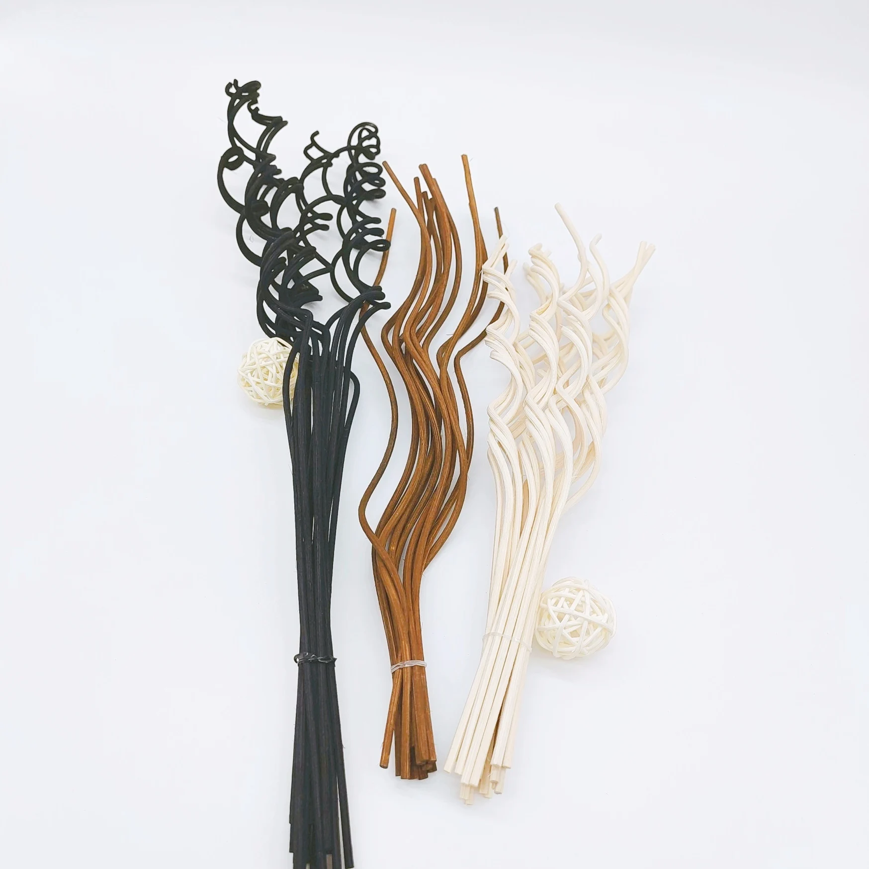 20cm 21cm 22cm Different Shape Curly Rattan Rods Bamboo Reed Diffuser Stick