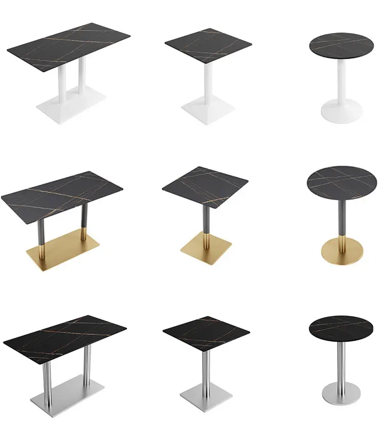 Wholesale Simple Sintered Stone Dining Table Commercial Restaurant