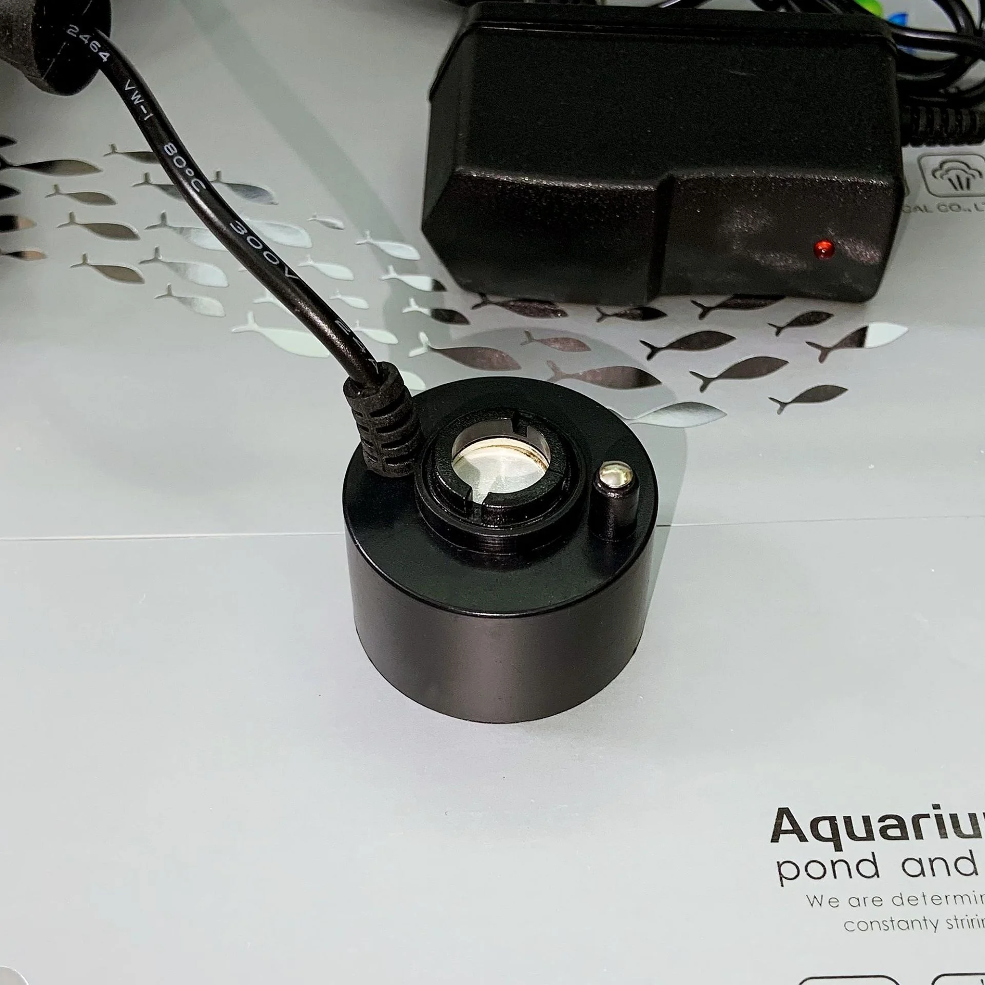2026 Alloy Atomizer Mist Maker with 3-Color LED Auto Shut-Off Submersible Fountain Pump for Fish Tank Aquarium Landscape Decor product detail 7