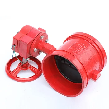 Wholesale Grooved butterfly valve turbo handle high quality durable walking water type room temperature Valve