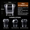 Tazza quadrata calibro 93mm - 10oz con coperchio (3 stili)