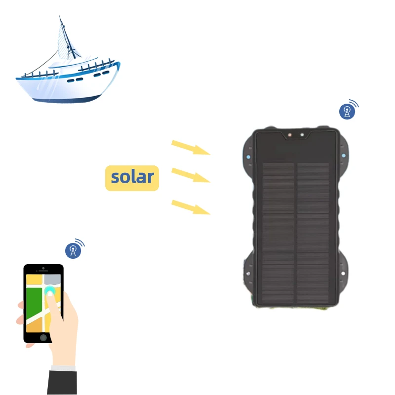 Solar Powered Marine Gps Tracking Device For Bulk Carrier Waterproof 4g