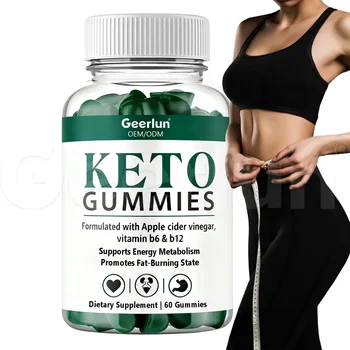 Custom Brand Organic apple Cider Vinegar Gummies Appetite Suppress Vitamin B6 B12 Slimming Keto Gummy