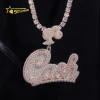 Colgante oro rosa+blanco