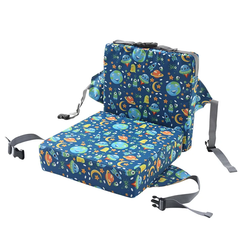 Custom Pattern Dine Chair Cushion With Backrest Comfy Toddler Booster Seat For Dining Table