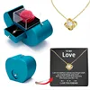 Peacock blue (gold necklace + LOVE greeting card)