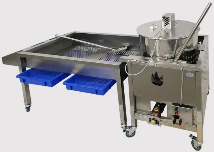 China stainless steel commercial caramel kettle corn popcorn machine