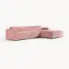 Tessuto di Velluto a Coste Rosa Scuro
