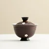 Hand-painted small flowers-yuanbao ercai gaiwan