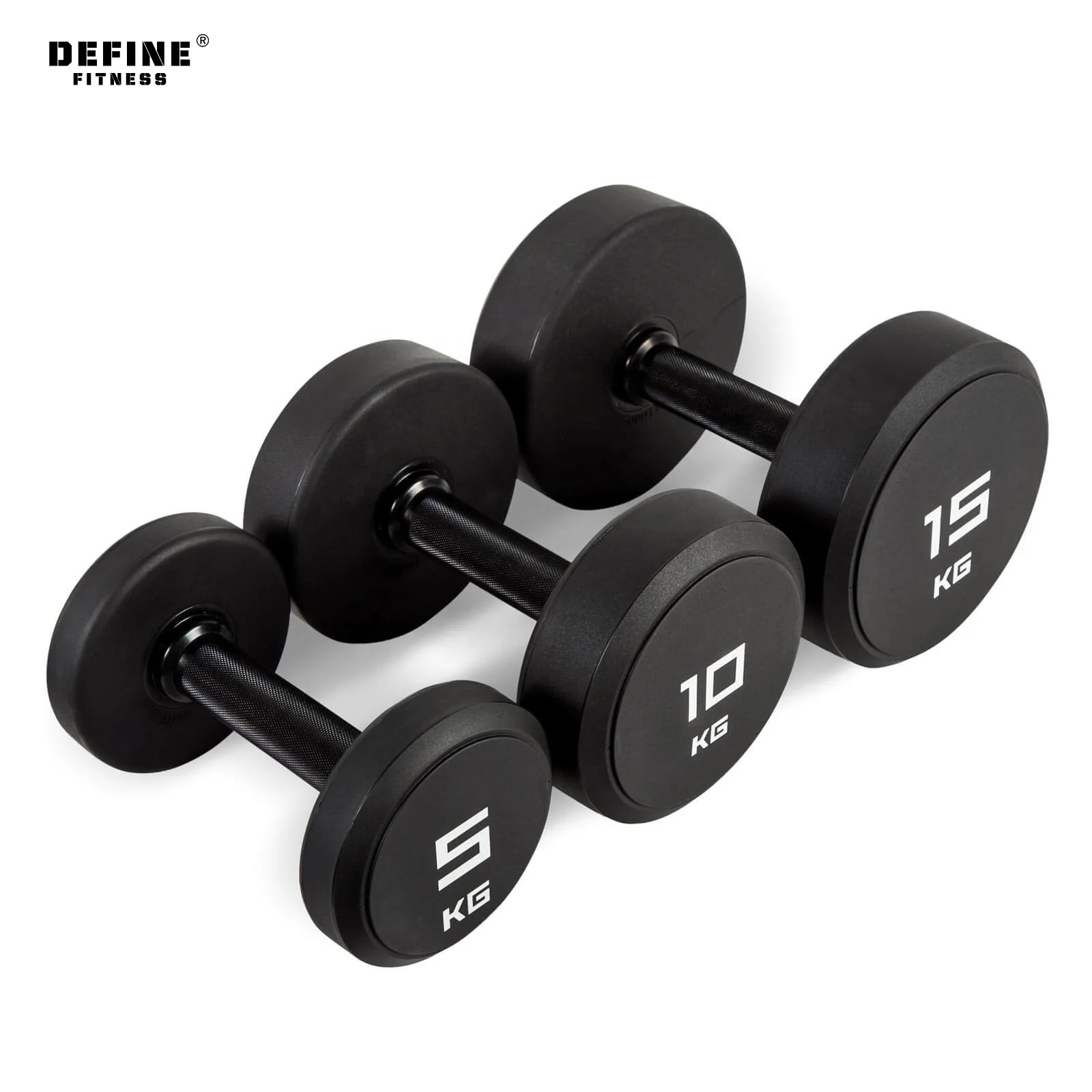 Urethane Dumbbells Affordable Dumbbell Set DEFINE FITNESS Workout