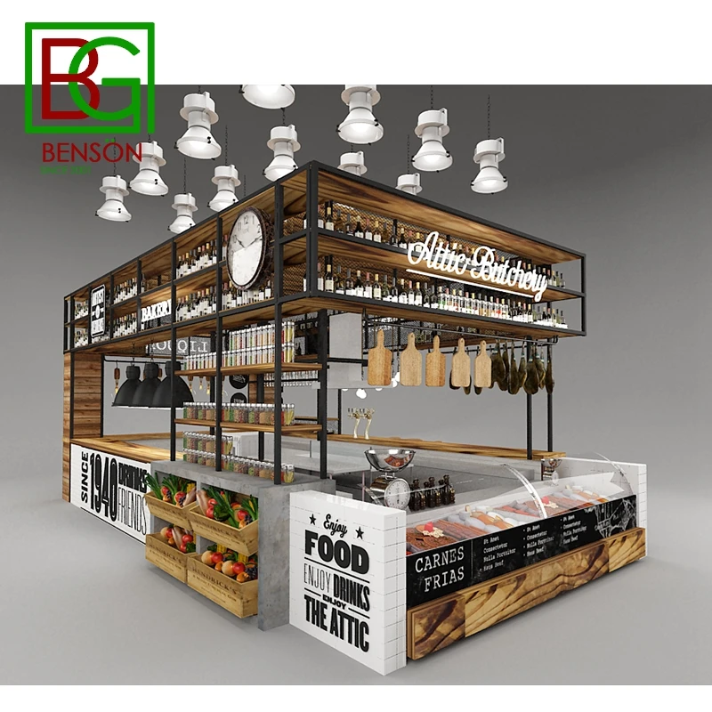 Modern Style Crepes Kiosk Display Mall Pretzel Kiosk Design High End Design Retail Kiosk for Sale