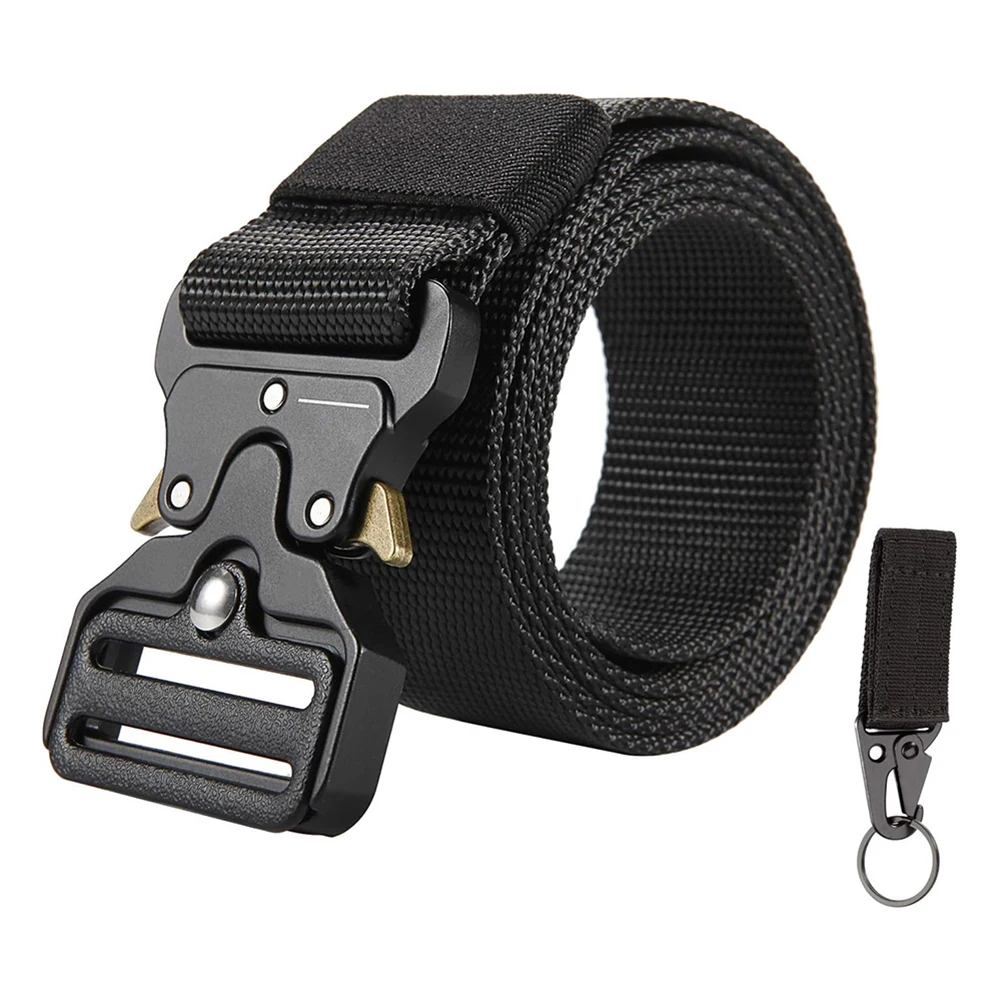 Breathable Men's Multifunctional Tactical Belt Heavy Duty Webbing Belts Adjustable Style Nylon Belts